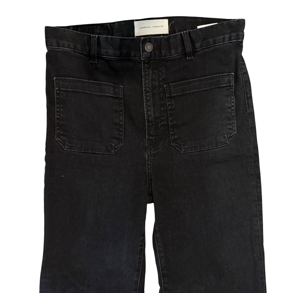 Jeanerica Jeans St Monica Womens Black Crop Flare High Rise Organic Cotton Sz 28 - Picture 3 of 5